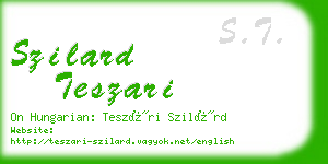 szilard teszari business card